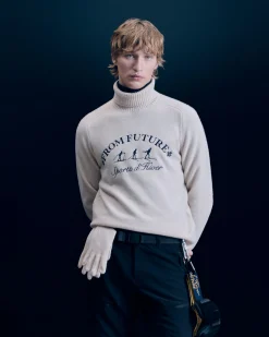 FROM FUTURE Pull Col Roulé Ski De Fond Sable Best Sale