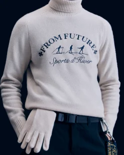 FROM FUTURE Pull Col Roulé Ski De Fond Sable Best Sale