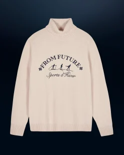 FROM FUTURE Pull Col Roulé Ski De Fond Sable Best Sale