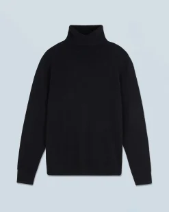 FROM FUTURE Pull Col Roule Basique Noir Online