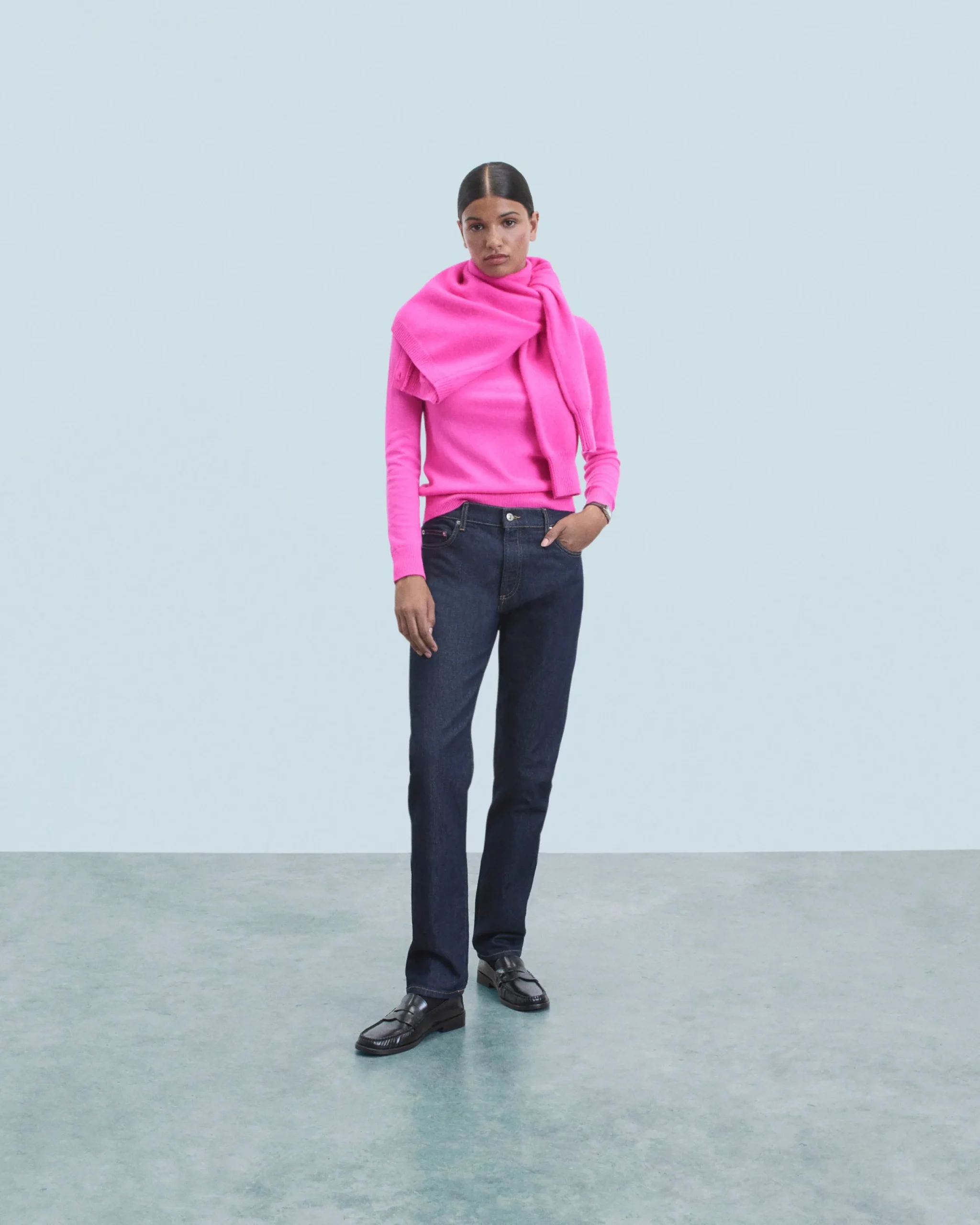 FROM FUTURE Pull Col Roule Basique UtopicPink Store
