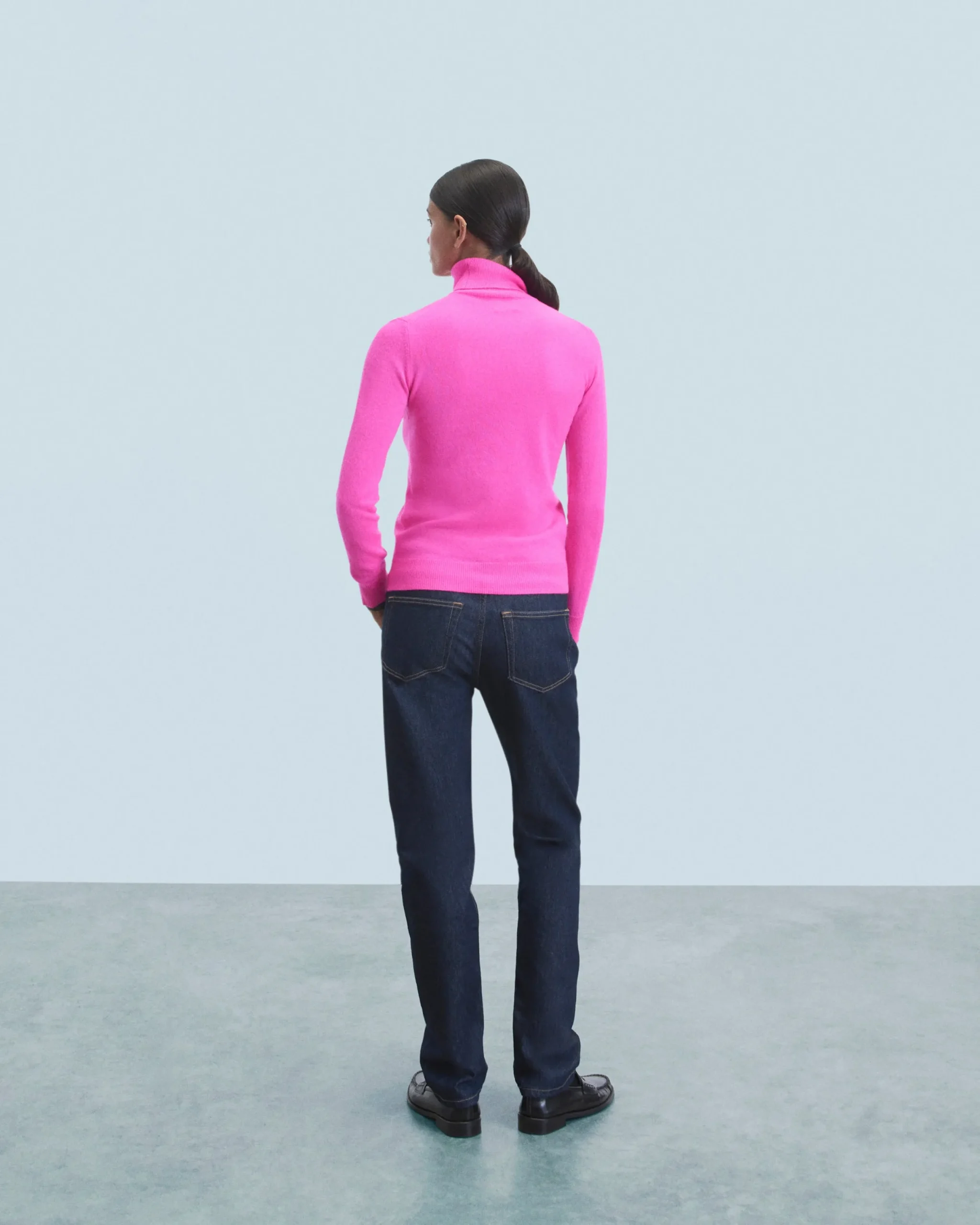 FROM FUTURE Pull Col Roule Basique UtopicPink Store