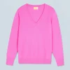FROM FUTURE Pull Col V Basique DreamyPink Sale