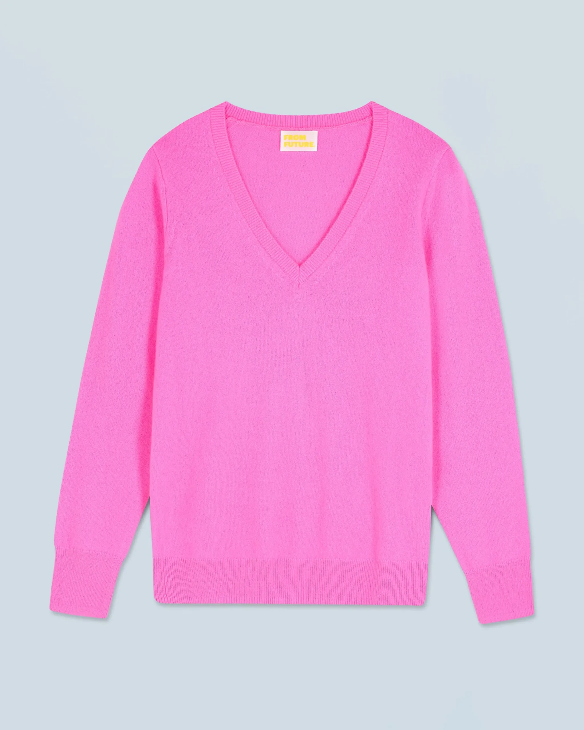 FROM FUTURE Pull Col V Basique DreamyPink Sale