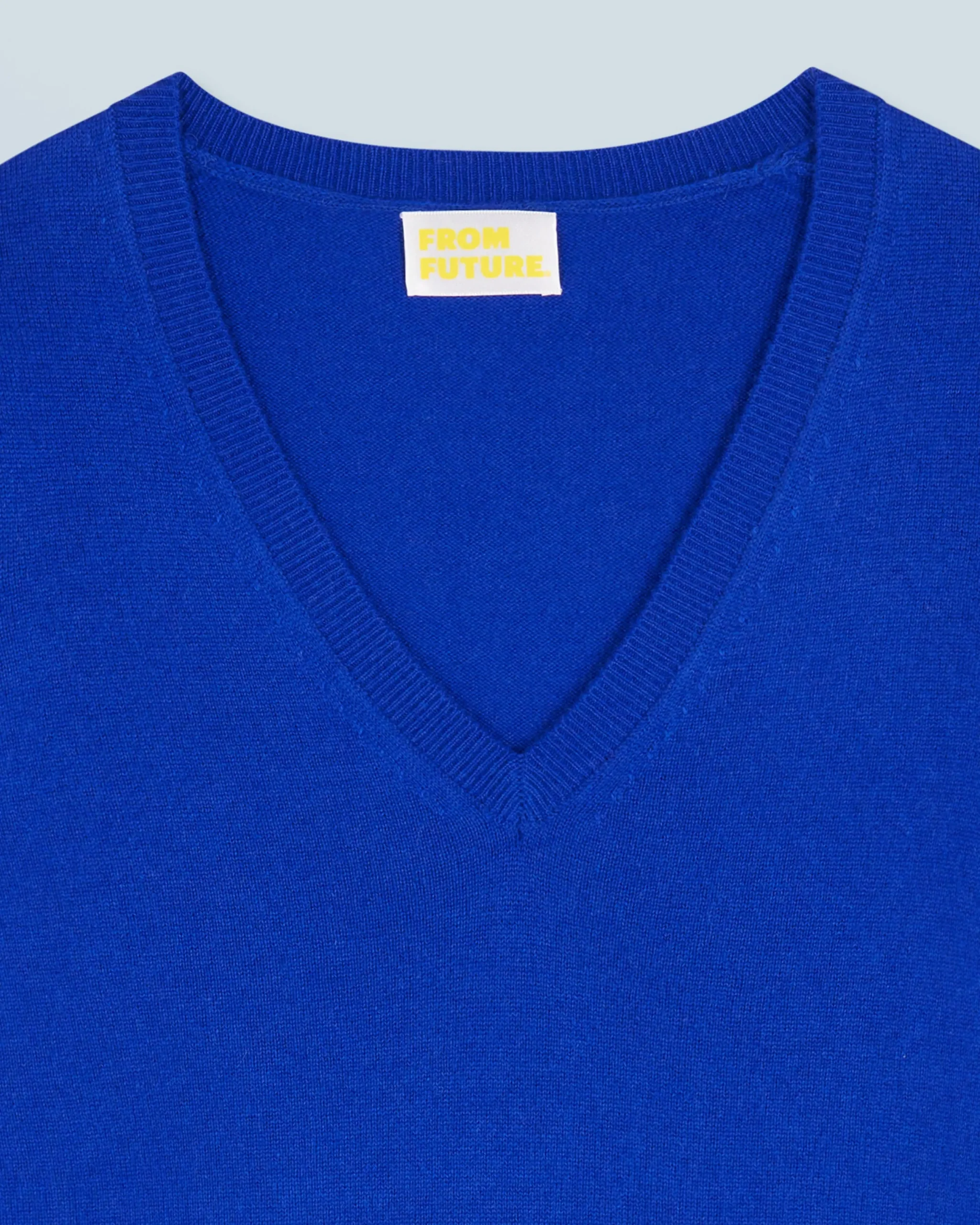 FROM FUTURE Pull Col V Basique PopBlue Clearance