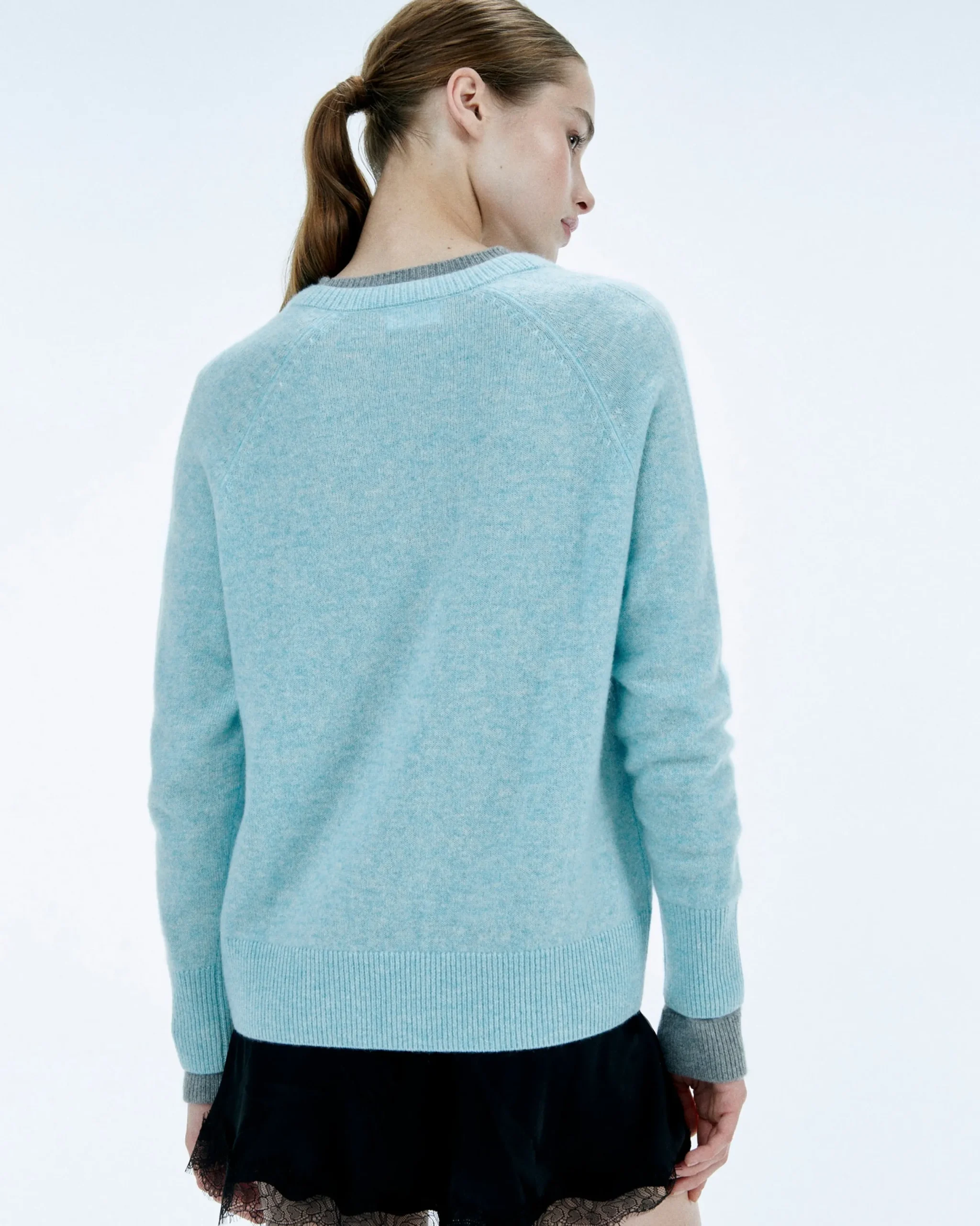 FROM FUTURE Pull Col V Oversize Light Noir Sale