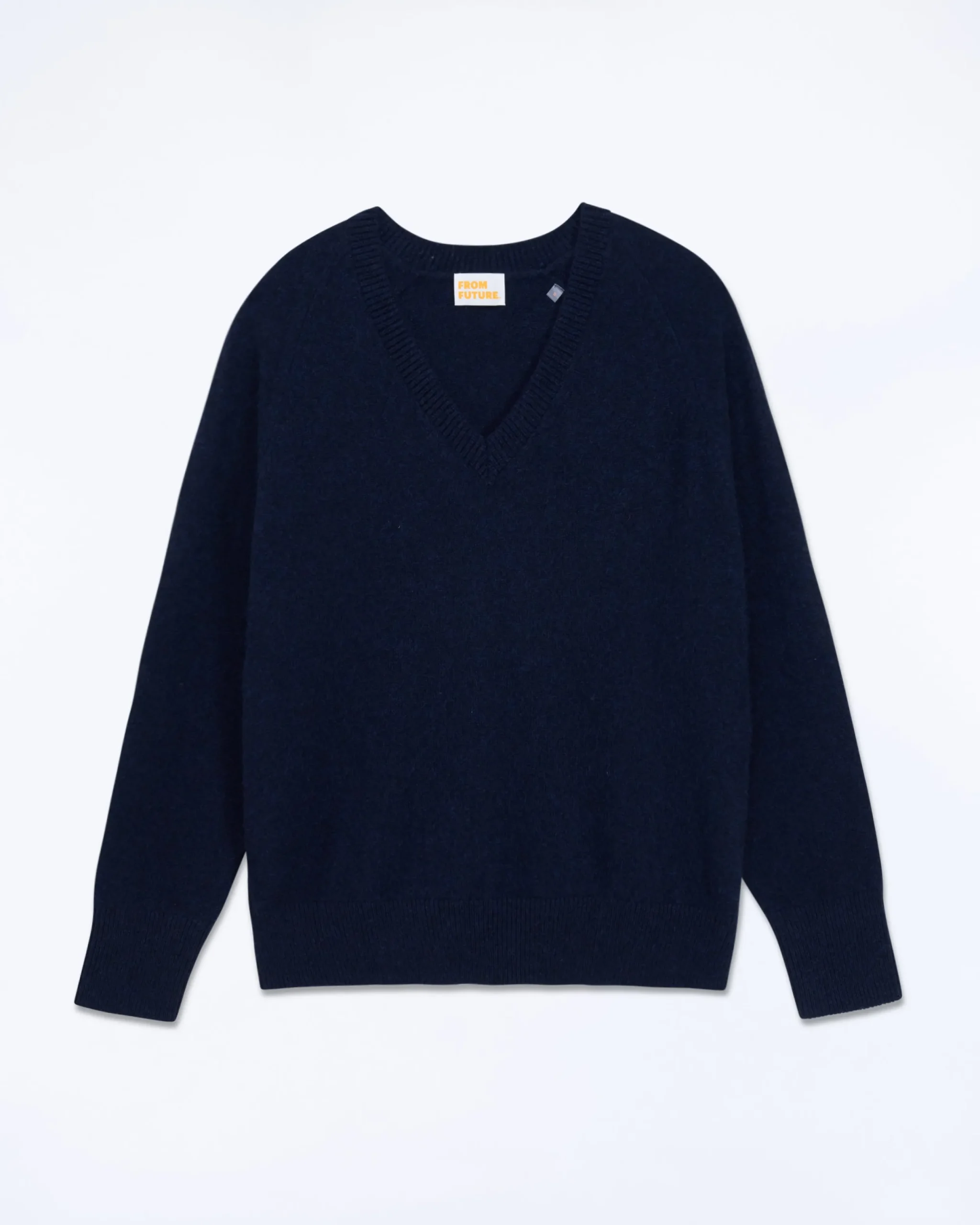 FROM FUTURE Pull Col V Oversize Light NavyChiné Cheap