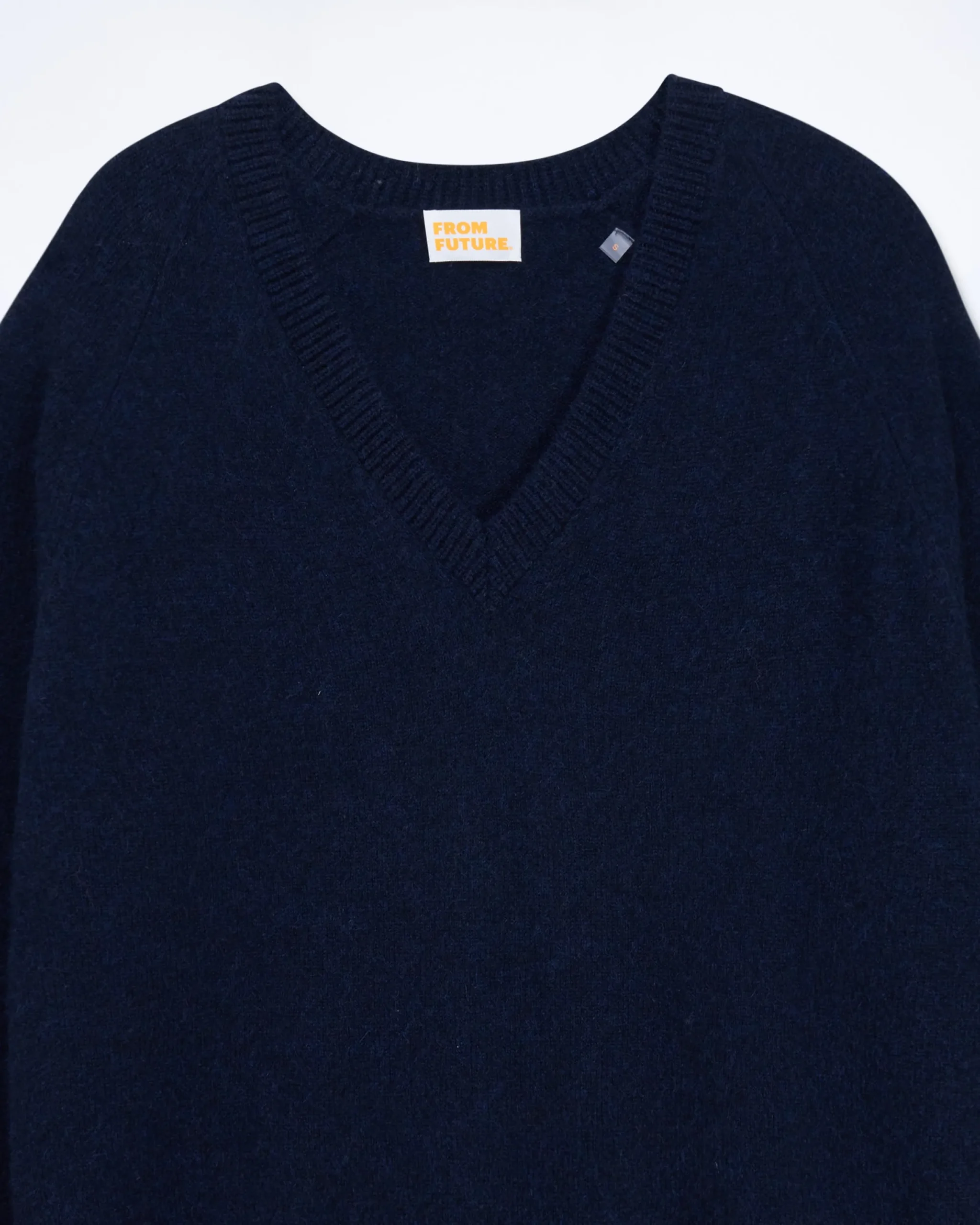 FROM FUTURE Pull Col V Oversize Light NavyChiné Cheap