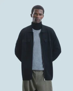 FROM FUTURE Pull Gilet Noir Hot