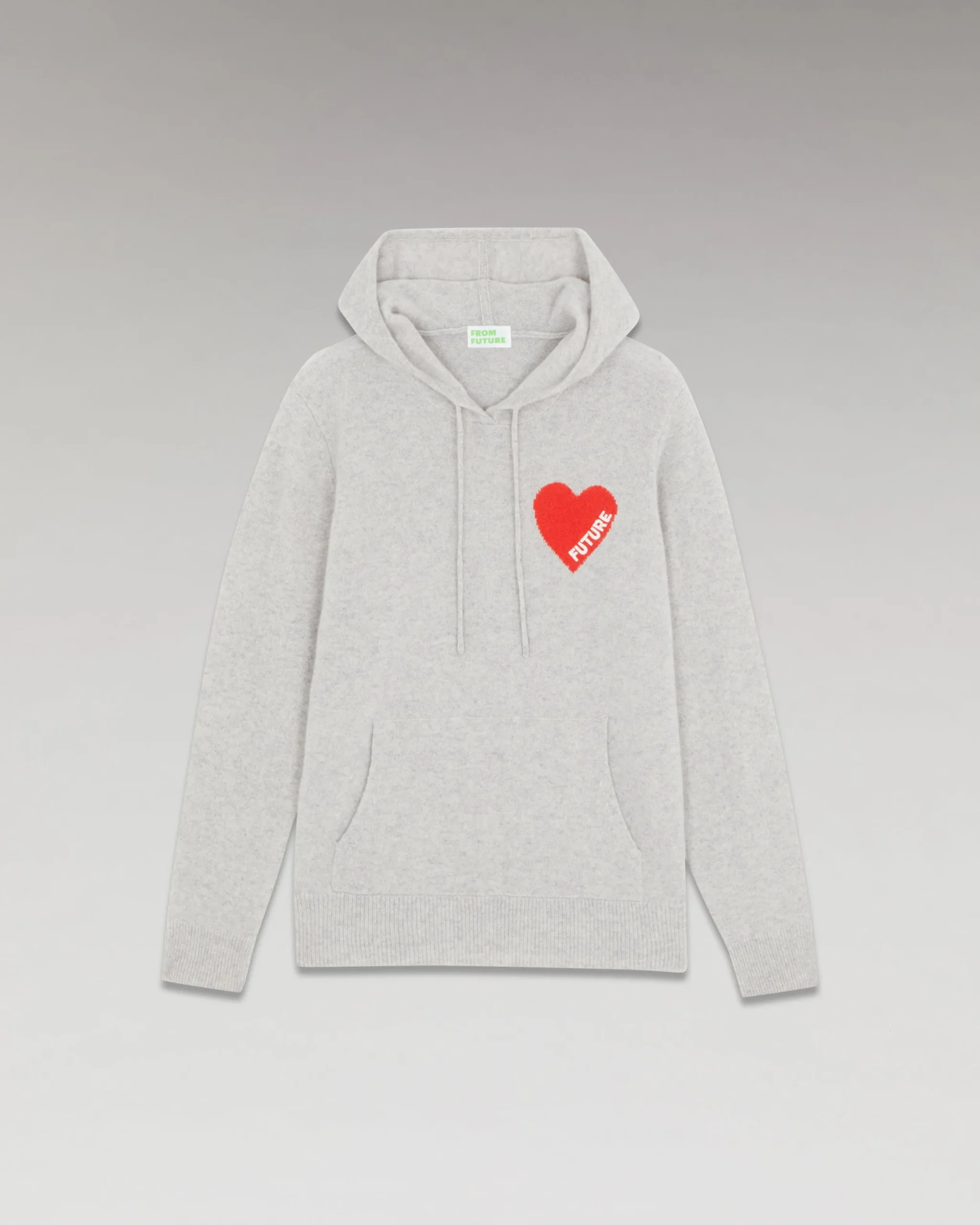 FROM FUTURE Pull Hoodie Coeur Léger GrisChinéClair Store