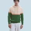 FROM FUTURE Pull Hoodie Color Block ForestGreen Online