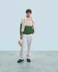 FROM FUTURE Pull Hoodie Color Block ForestGreen Online