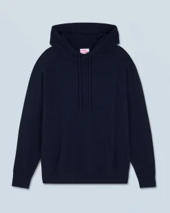 FROM FUTURE Pull Hoodie Oversize Léger Navy New