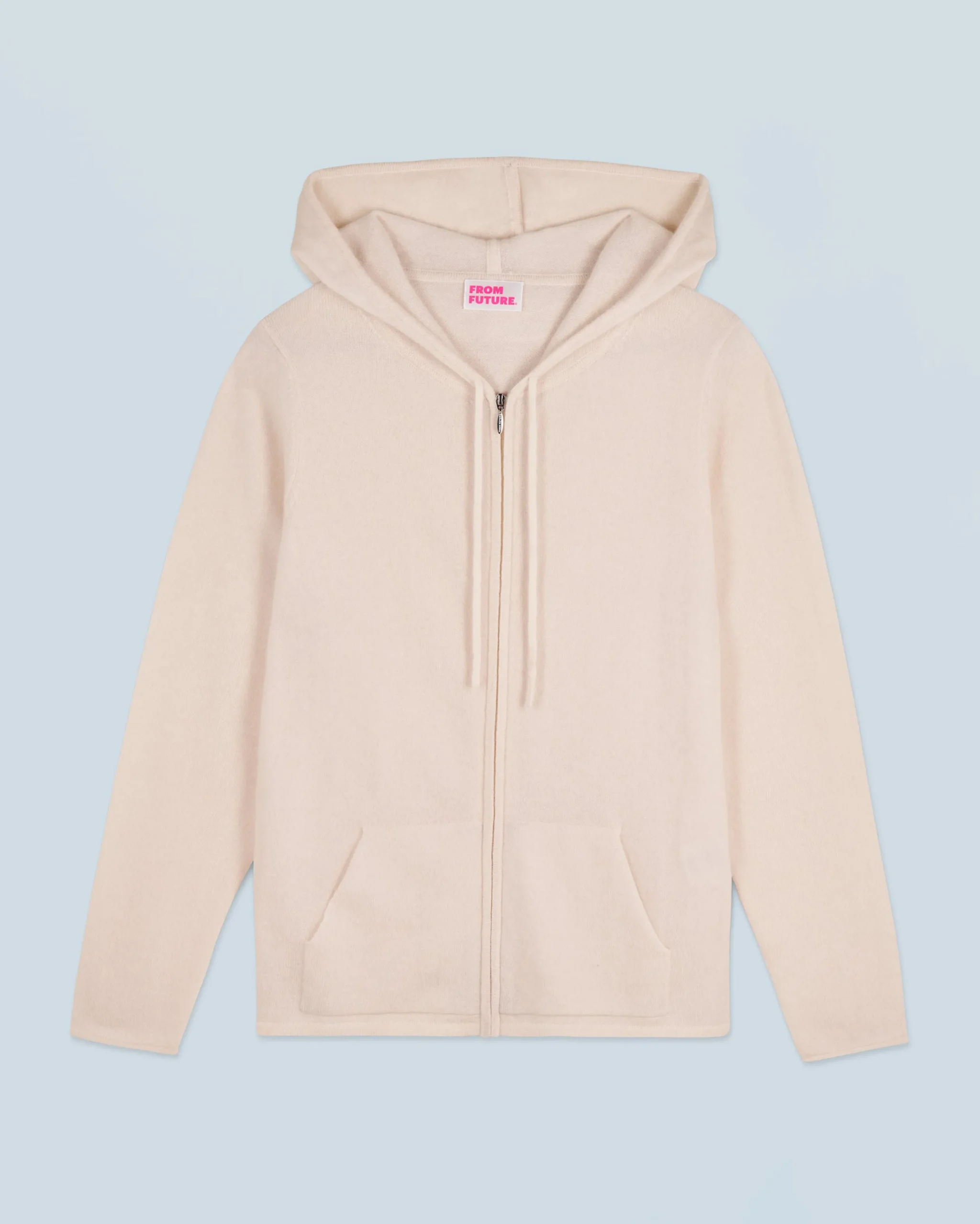 FROM FUTURE Pull Hoodie Zippé Ecru Shop