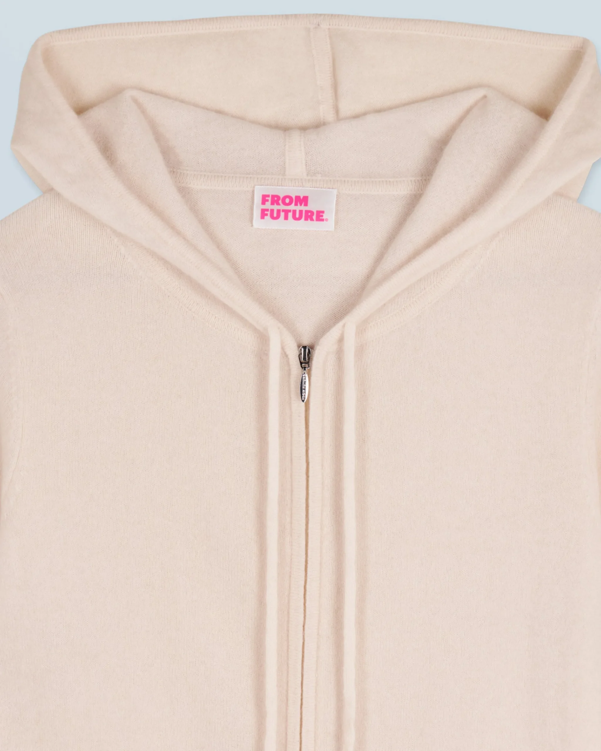 FROM FUTURE Pull Hoodie Zippé Ecru Shop