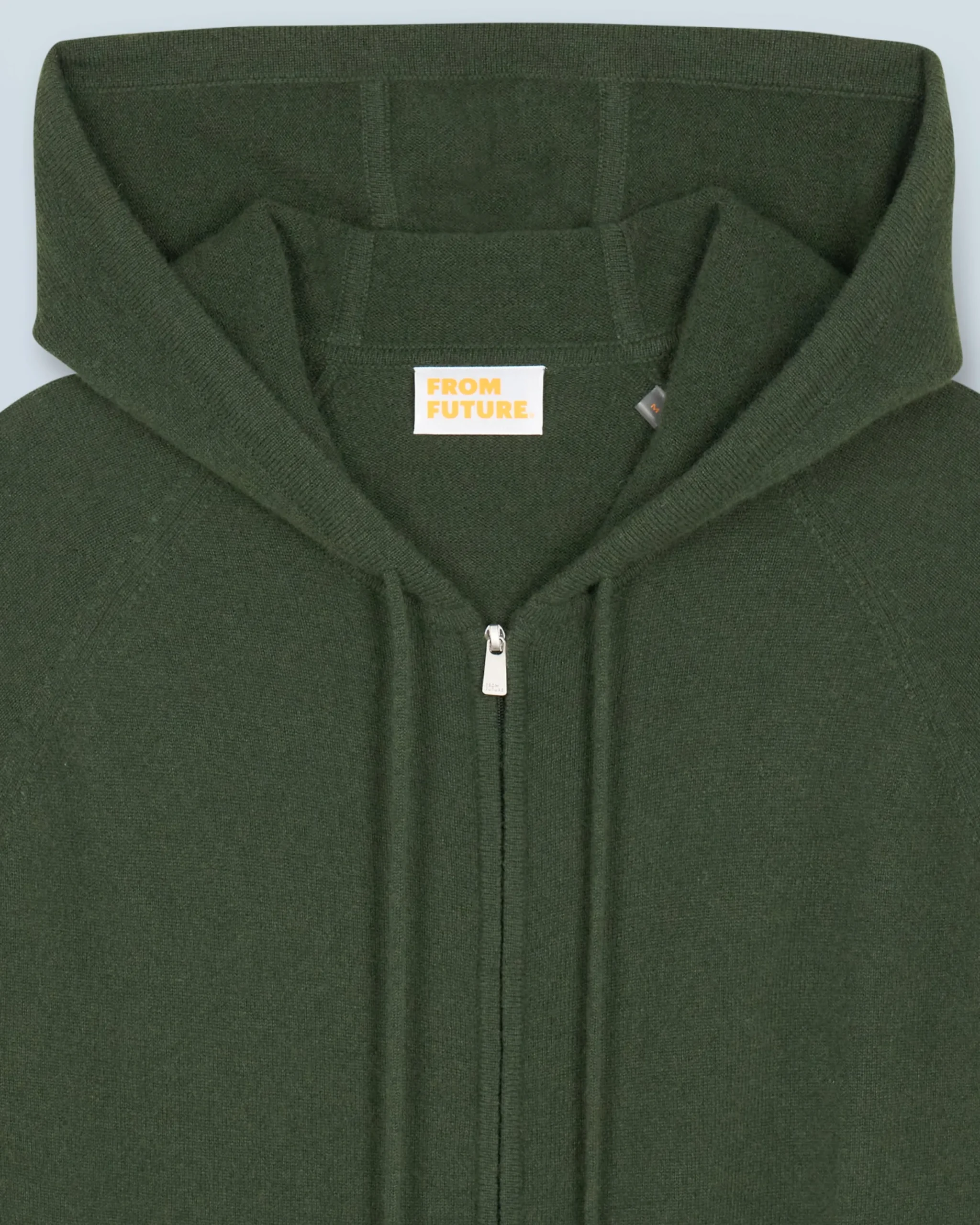 FROM FUTURE Pull Hoodie Zippé Basique Kaki New
