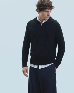 FROM FUTURE Pull Hoodie Zippé Basique Kaki New