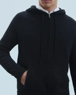 FROM FUTURE Pull Hoodie Zippé Basique Kaki New