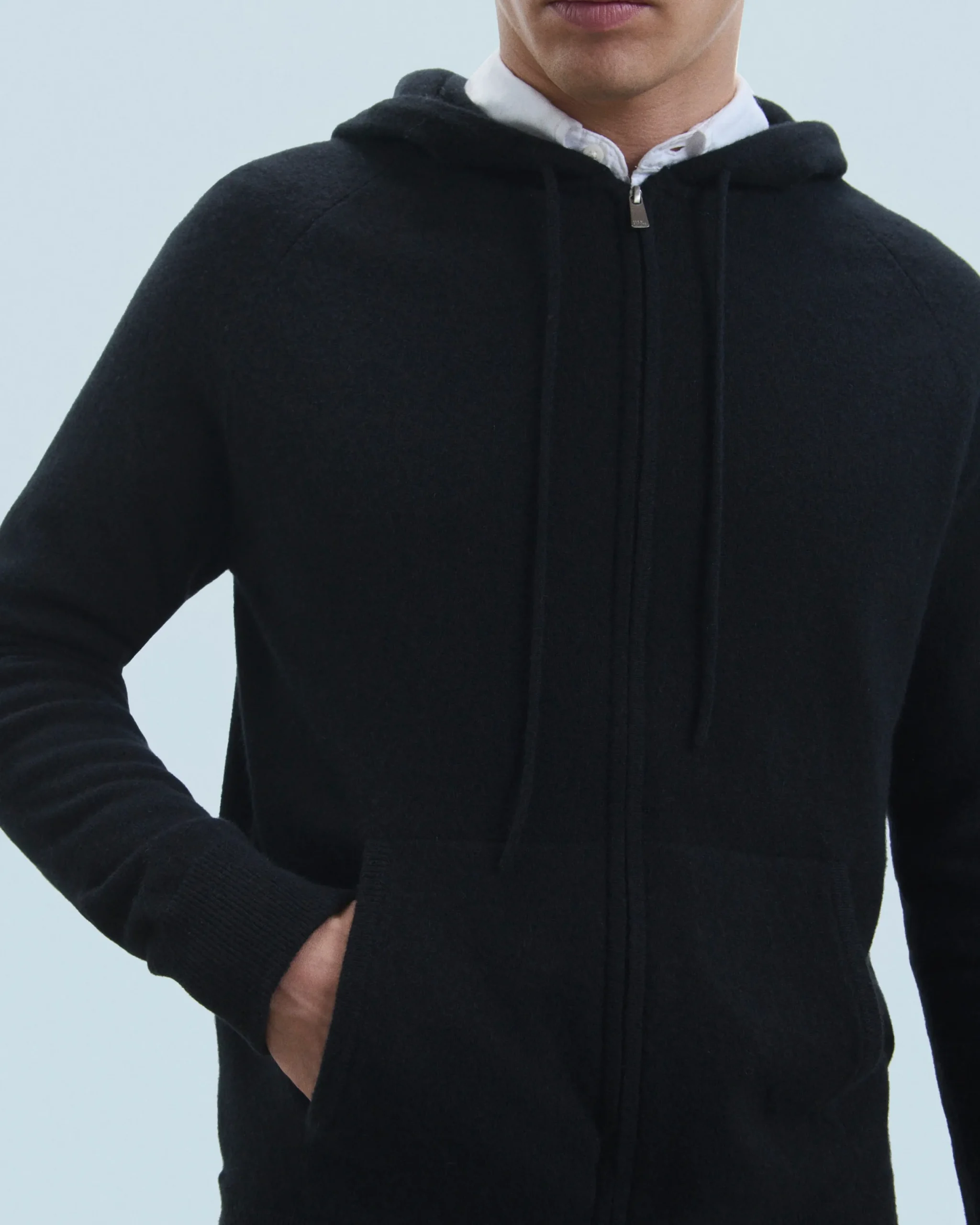 FROM FUTURE Pull Hoodie Zippé Basique Kaki New