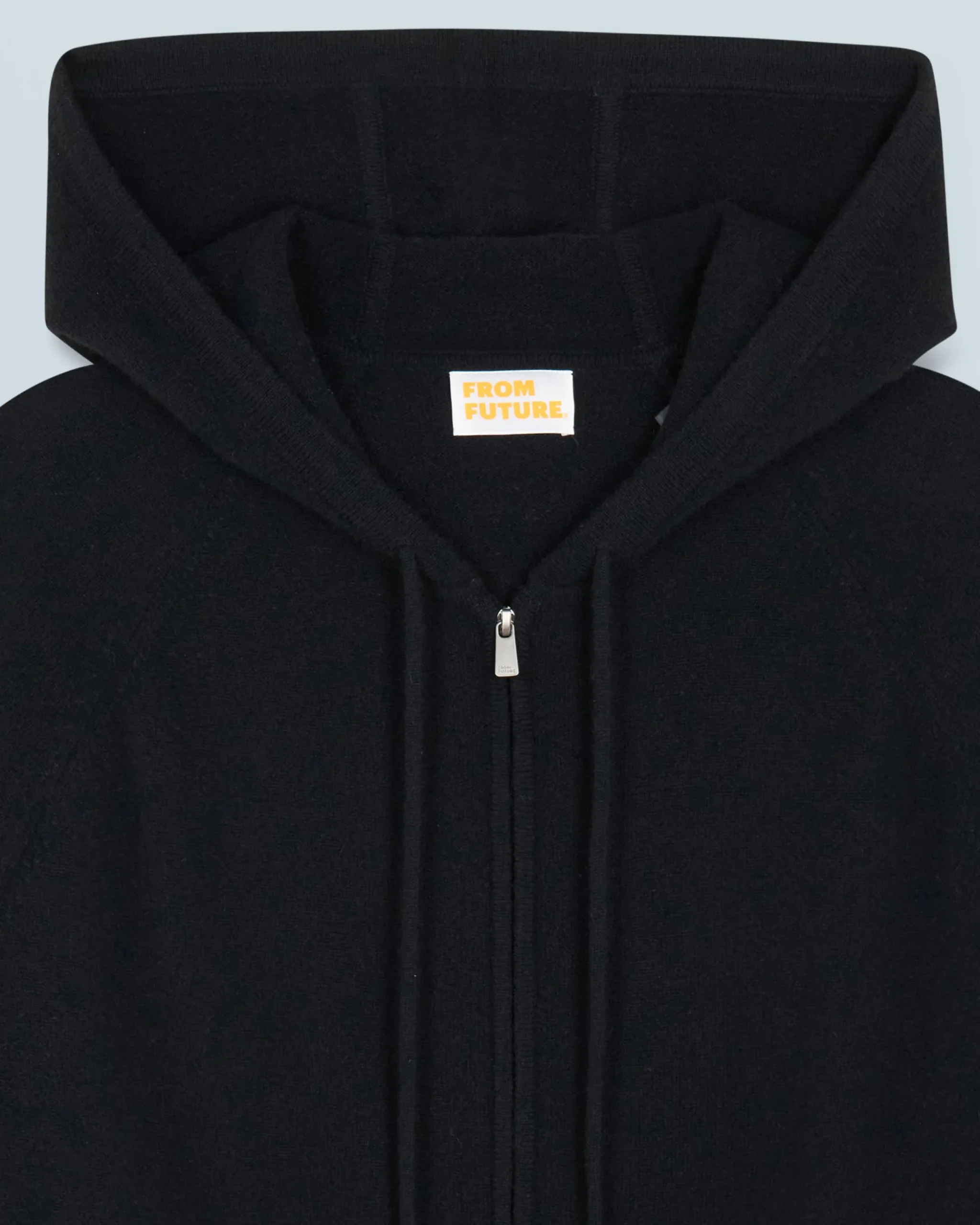 FROM FUTURE Pull Hoodie Zippé Basique Noir Cheap