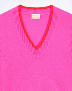 FROM FUTURE Pull Sans Manche Bicolore TropicalPink Cheap
