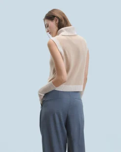 FROM FUTURE Pull Sans Manches Beige Sale