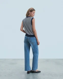 FROM FUTURE Pull Sans Manches Navy Outlet
