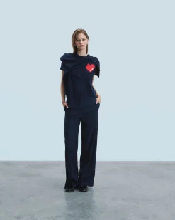 FROM FUTURE Pull Sans Manches Coeur Léger Navy Online
