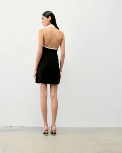 FROM FUTURE Robe Courte Bretelle Chocolat Sale