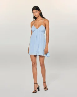 FROM FUTURE Robe Courte Bretelle Lizzie BabyBlue Best
