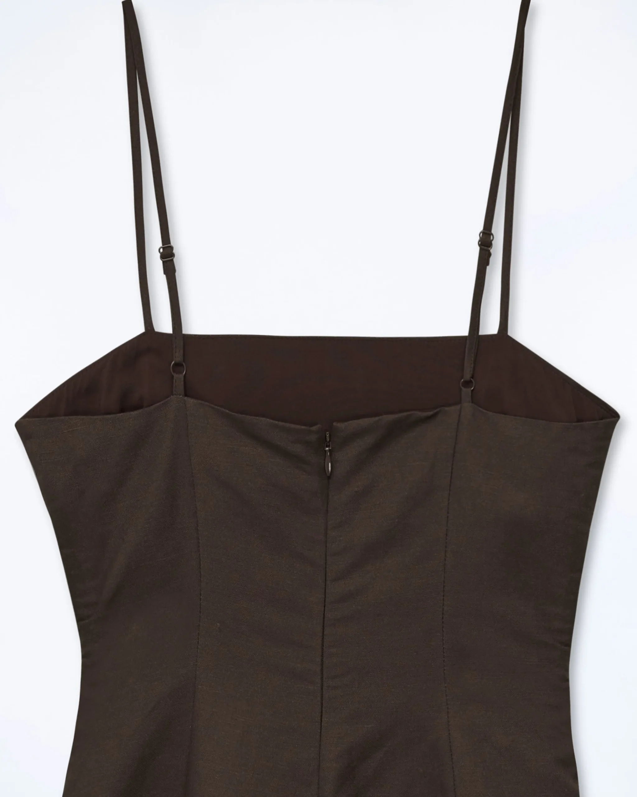 FROM FUTURE Robe Courte Bretelle Rivka Chocolat Clearance