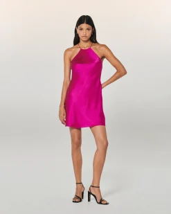 FROM FUTURE Robe Courte Bretelle Selena RaspberryPink Flash Sale