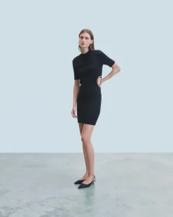 FROM FUTURE Robe Courte Manche Courte Bijoux Coeur Noir Shop