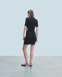 FROM FUTURE Robe Courte Manche Courte Bijoux Coeur Noir Shop