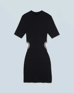 FROM FUTURE Robe Courte Manche Courte Bijoux Coeur Noir Shop