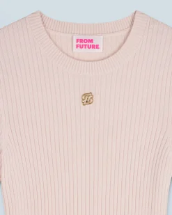 FROM FUTURE Robe Courte Manche Courte Manches 3/4 Sable Cheap