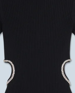 FROM FUTURE Robe Courte Manche Courte Bijoux Coeur Noir Shop
