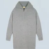 FROM FUTURE Robe Courte Manche Longue GrisChinéFoncé Clearance