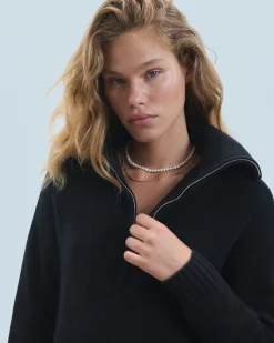FROM FUTURE Robe Courte Manche Longue GrisChinéFoncé Clearance