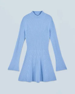 FROM FUTURE Robe Courte Manche Longue BabyBlue New