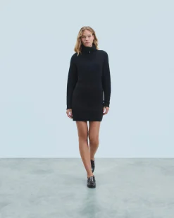 FROM FUTURE Robe Courte Manche Longue GrisChinéFoncé Clearance