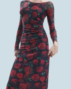FROM FUTURE Robe Longue Asymetrique PassionateRose Store