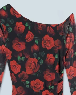 FROM FUTURE Robe Longue Asymetrique PassionateRose Store