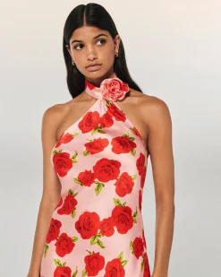 FROM FUTURE Robe Longue Asymétrique Sienna HotRoses Clearance