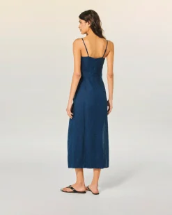 FROM FUTURE Robe Longue Bretelle Navy Store