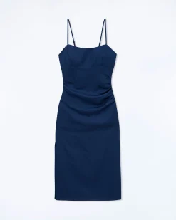 FROM FUTURE Robe Longue Bretelle Navy Store