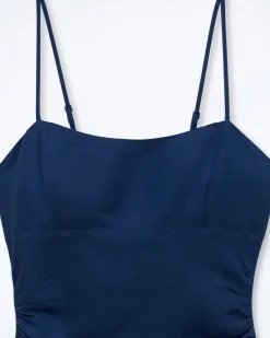 FROM FUTURE Robe Longue Bretelle Navy Store