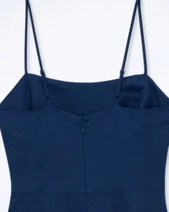 FROM FUTURE Robe Longue Bretelle Navy Store