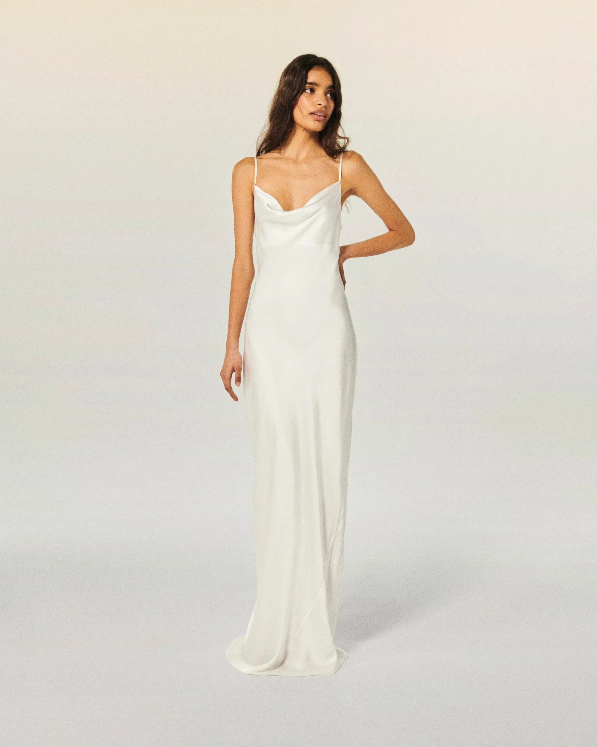 FROM FUTURE Robe Longue Bretelle Amalia Ecru Best