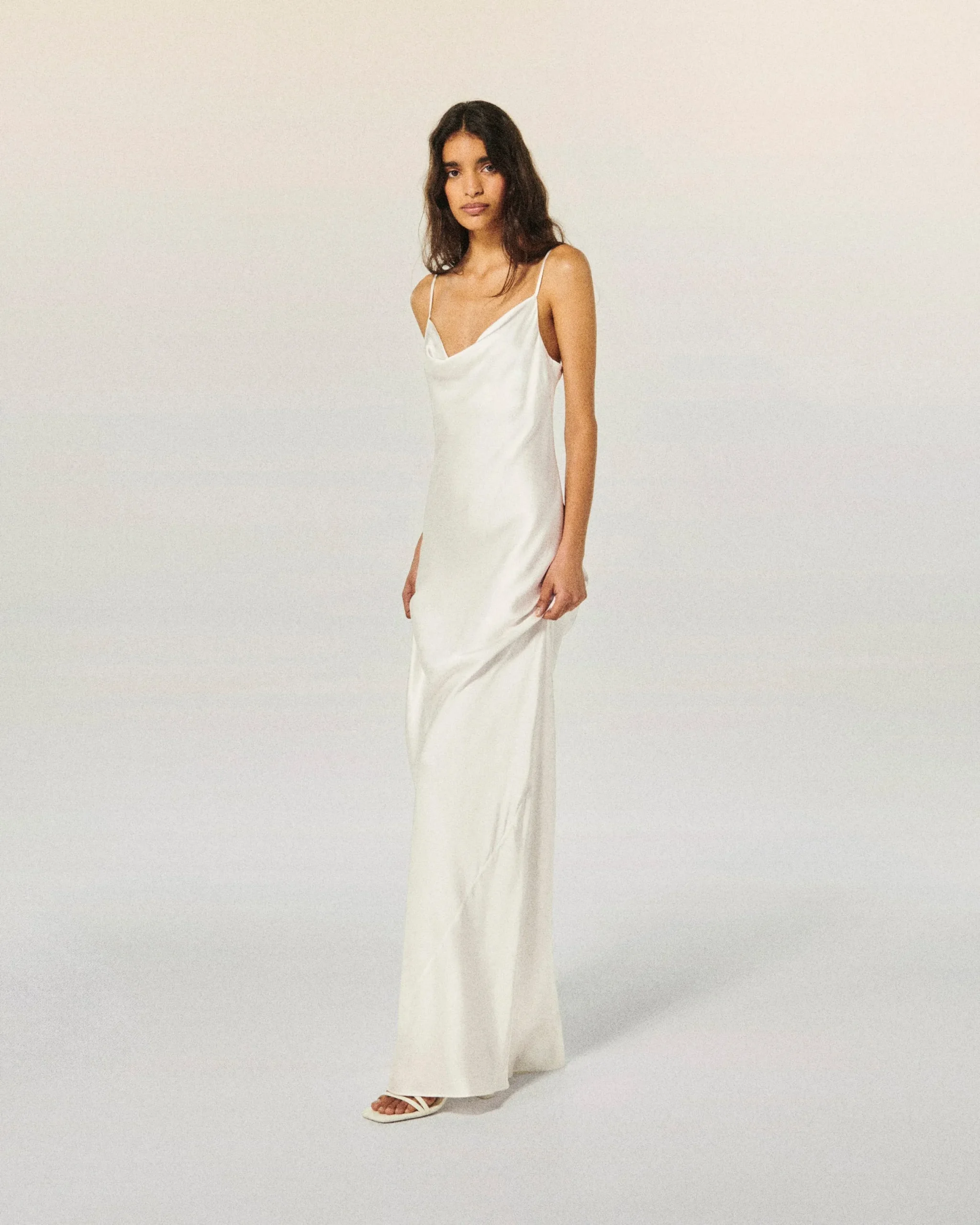 FROM FUTURE Robe Longue Bretelle Amalia Ecru Best